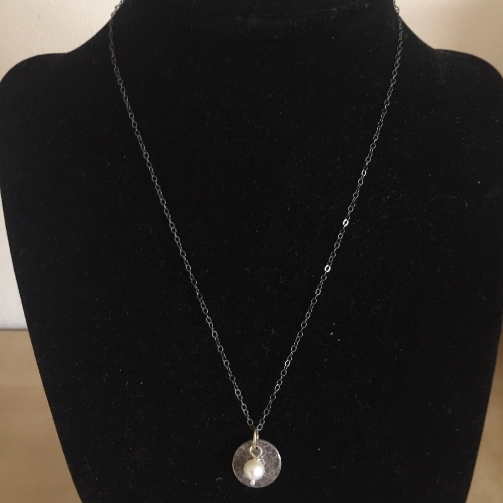 Handmade Oxidized Sterling Silver Necklace